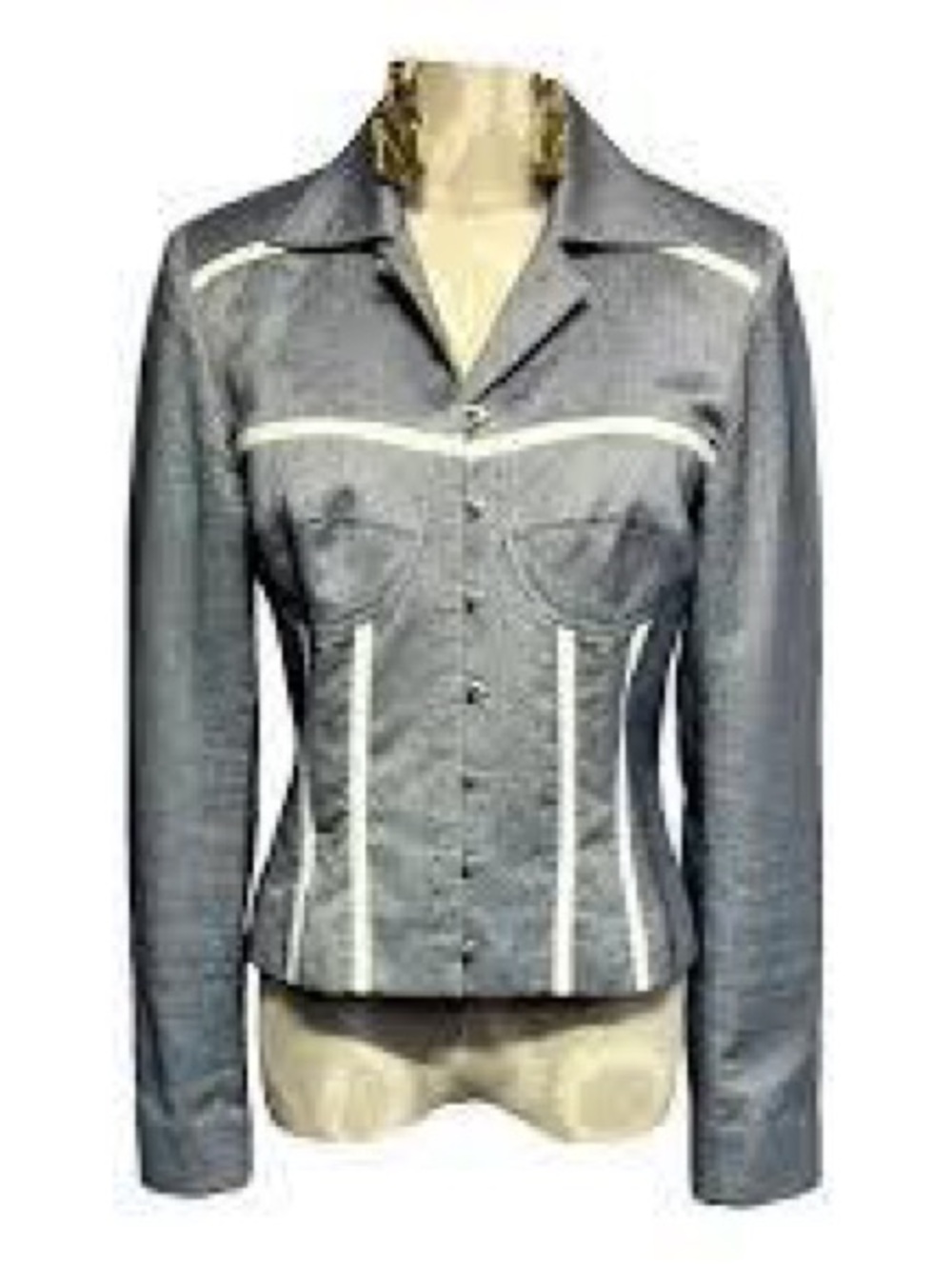 Dior Gray Blazer with White Trim